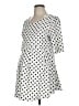 La Clef Polka Dots White Casual Dress Size L - photo 1