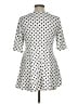 La Clef Polka Dots White Casual Dress Size L - photo 2