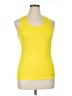 Asics Solid Yellow Sleeveless T-Shirt Size XL - photo 1