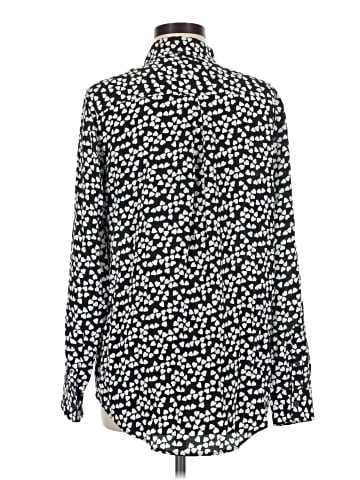 Equipment Long Sleeve Silk Top (view 2)