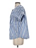 Point Sur Stripes Blue Short Sleeve Blouse Size S - photo 5