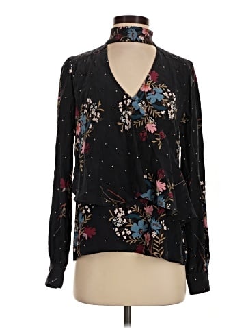 Parker Long Sleeve Silk Top (view 1)
