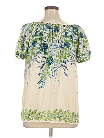 Karen Kane Short Sleeve Silk Top (view 2)