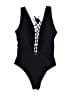 Guess Solid Black One Piece Swimsuit Size M - photo 2