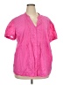 Liz & Me Pink Short Sleeve Blouse Size 2X - photo 1