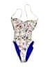 J.Crew Floral Purple One Piece Swimsuit Size 10 - photo 1
