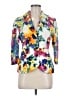 Walter Floral Yellow Silk Blazer Size 8 - photo 1
