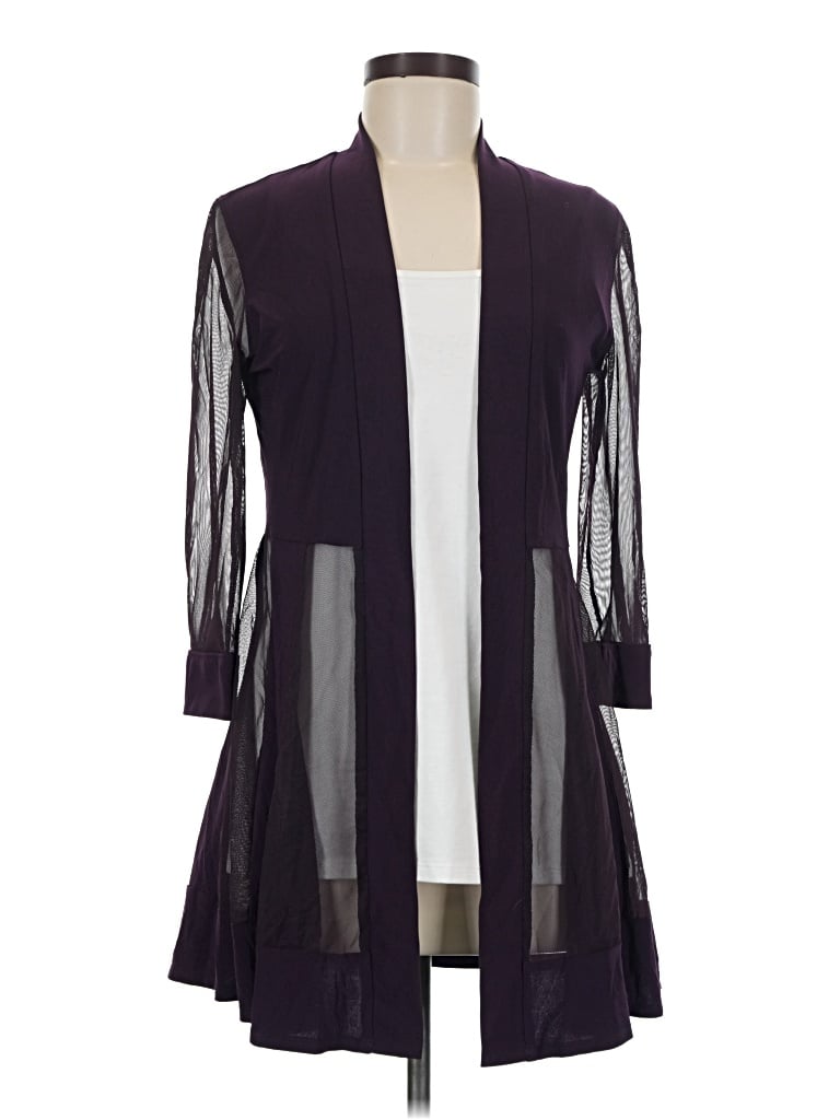 Pre-owned R & M Richards Cardigan Sweater In Purple