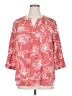 Daniel Rainn 100% Polyester Pink 3/4 Sleeve Blouse Size 1X - photo 1