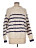 MNG Stripes Ivory Pullover Sweater Size M - photo 1