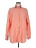 Soft Surroundings Solid Orange Long Sleeve Button-Down Shirt Size M - photo 1