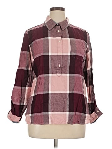 Tommy Hilfiger 3/4 Sleeve Button-Down Shirt (view 1)