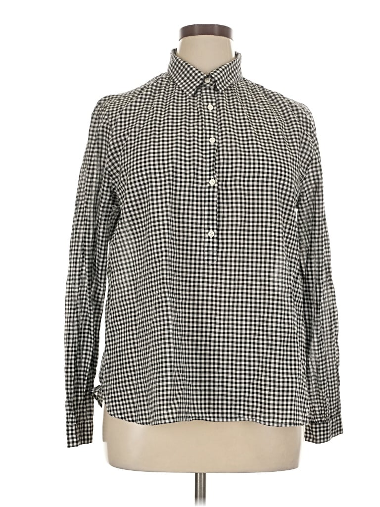Jcrew Long Sleeve Blouse In Gray