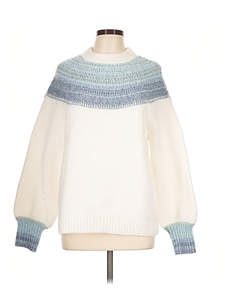 Pre-owned Democracy Pullover Sweater In White