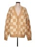 Original Use Checkered-gingham Tan Cardigan Size L - photo 1