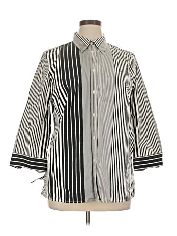 Lauren by Ralph Lauren 3/4 Sleeve Button-Down Shirt (view 1)
