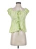 Shein 100% Polyester Green Short Sleeve Blouse Size S - photo 1