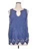 Soft Surroundings Blue Sleeveless Blouse Size XL - photo 1
