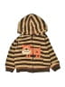 Carter's 100% Cotton Stripes Brown Zip Up Hoodie 9-12 MO / 12 MO - photo 1