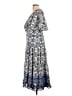 Taylor 100% Polyester Paisley Blue Casual Dress Size 10 - photo 5