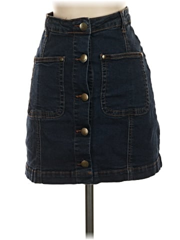 Mind Code Denim Skirt (view 1)