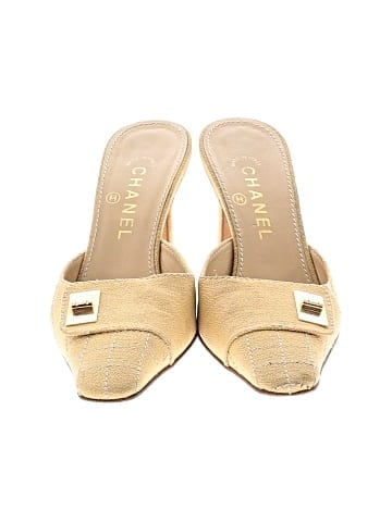 Chanel Vintage Quilted Fabric Mules (view 2)