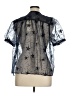 Let Me Be 100% Polyamide Stars Black Short Sleeve Blouse Size XL - photo 2