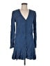 Veronica Beard Checkered-gingham Blue Casual Dress Size 8 - photo 1