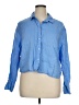 Gap 100% Linen Blue Long Sleeve Button-Down Shirt Size XL - photo 1