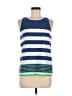 Ralph Lauren 100% Polyester Stripes Blue Sleeveless Top Size 14 - photo 1