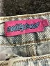 Edikted 100% Cotton Hearts Silver Denim Shorts Size S - photo 3