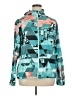 Reebok 100% Polyester Print Teal Windbreaker Size XL - photo 1