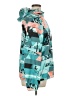 Reebok 100% Polyester Print Teal Windbreaker Size XL - photo 4