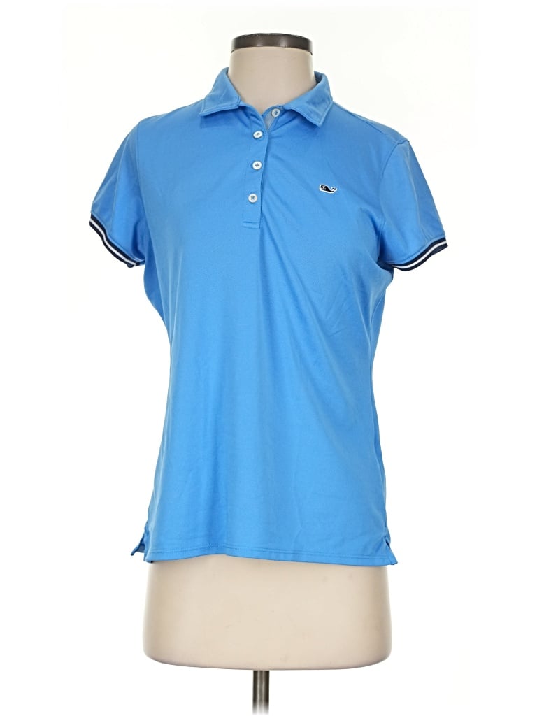 Pre-owned Vineyard Vines Performance Short Sleeve Polo Shirt In Blue