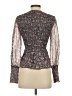 Intermix 100% Silk Brown Long Sleeve Silk Top Size S - photo 2