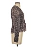 Intermix 100% Silk Brown Long Sleeve Silk Top Size S - photo 4