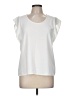Express 100% Polyester White Short Sleeve Top Size M - photo 1