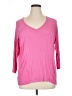 Stylus Pink 3/4 Sleeve Top Size XL - photo 1