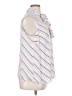 Bar III 100% Polyester Stripes Silver Sleeveless Blouse Size 1X - photo 4