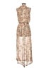 Dear John 100% Rayon Floral Tan Cocktail Dress Size XS - photo 2