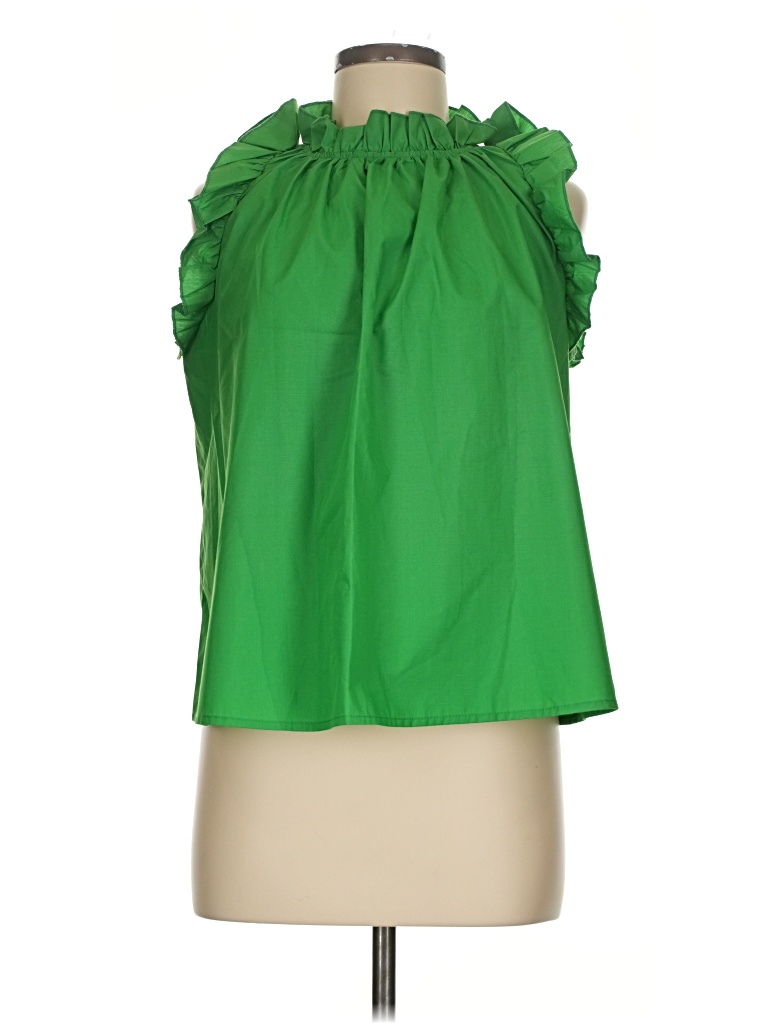 Pre-owned Shein Sleeveless Blouse In Green