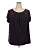 AUW Purple Short Sleeve Blouse Size 3X - photo 1