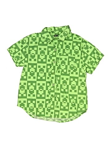Minecraft Short Sleeve Button-Down Shirt (view 1)