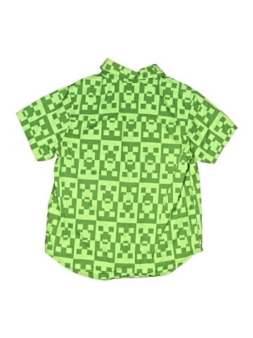 Minecraft Short Sleeve Button-Down Shirt (view 2)