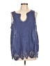 Soft Surroundings Blue Sleeveless Blouse Size XL - photo 1