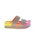 Top Moda Color Block Yellow Sandals Size 6 - photo 1