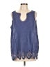 Soft Surroundings Blue Sleeveless Blouse Size XL - photo 1