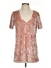Pol 100% Polyester Orange Short Sleeve Top Size S - photo 1