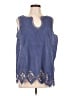 Soft Surroundings Blue Sleeveless Blouse Size XL - photo 1