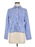 Alexander Jordan Stripes Blue Long Sleeve Blouse Size M - photo 1